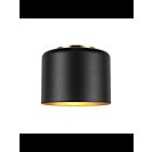 Dainolite Emilia EMI-81FH-AGB-MB 1-Light Matte Black 60W Incandescent Flush Mount