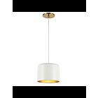 Dainolite Emilia EMI-81P-AGB-MW 1-Light Matte White 60W Incandescent Pendant