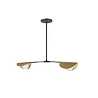 Dainolite Emma EMM-342HP-MB-AGB 2-Lights 50W Matte Black LED Pendant