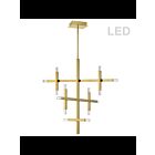 Dainolite Francesca FCS-3656C-AGB Aged Brass 14-Lights 56W LED Chandelier