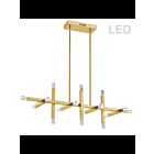 Dainolite Francesca FCS-4064HC-AGB Aged Brass 16-Lights 64W LED Horizontal Chandelier