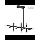 Dainolite Francesca FCS-4064HC-MB Matte Black 16-Lights 64W LED Horizontal Chandelier