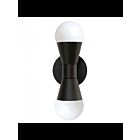 Dainolite Fortuna FOR-72W-MB Matte Black 2-Lights 120W Incandescent Wall Sconce