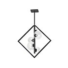 Dainolite Glasgow GLA-215P-MB-CLR 5 Lights Matte Black 125W Halogen Pendant