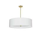 Dainolite Helena HEL-304P-AGB-WH 4-Lights 240W Aged Brass Pendant