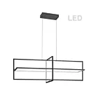 Dainolite Hildegard HIL-4255LEDHC-MB Matte Black 1-Light 55W LED Horizontal Chandelier