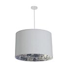 Dainolite KAT-241P-WH-AMOUR Kate 3-lights 100w Matte White LED Drum Pendant