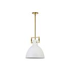 Dainolite Liberty LBY-141P-MW-AGB 1-Light 100W Matte White LED Pendant