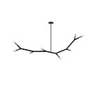 Dainolite Morgan MOR-608HP-MB-AGB 5-Lights 480W Matte Black LED Pendant