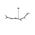 Dainolite Morgan MOR-608HP-MB 5-Lights 480W Matte Black LED Pendant