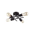 Dainolite NEB-184SF-ES Nebraska 4-lights 160w Espresso LED Semi Flush Mount