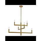 Dainolite Nora NOR-326C-AGB Aged Brass 6-Lights 360W LED Chandelier