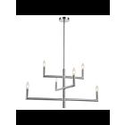 Dainolite Nora NOR-326C-PC Polished Chrome 6-Lights 360W LED Chandelier