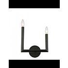 Dainolite Nora NOR-L-112W-MB Matte Black 2-Lights 120W Incandescent Wall Sconce