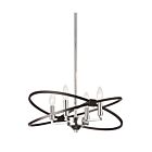Dainolite PAL-184C-PC-MB Paloma 4-lights 160w Polished Chrome Incandescent Chandelier