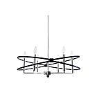Dainolite PAL-276C-PC-MB Paloma 6-lights 240w Polished Chrome Incandescent Chandelier