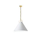 Dainolite Princeton PCN-241P-AGB-790 1 Light White 100W Incandescent Pendant