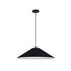 Dainolite Prudence PDC-241P-AGB-MB 1 Light Matte Black 100W Incandescent Pendant