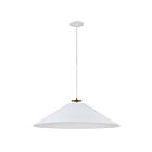 Dainolite Prudence PDC-241P-AGB-MW 1 Light Matte White 100W Incandescent Pendant