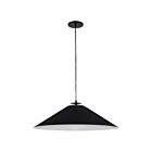 Dainolite Prudence PDC-241P-MB 1 Light Matte Black 100W Incandescent Pendant