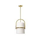 Dainolite Paddington PDT-121P-AGB-WH 1 Light White 100W Incandescent Pendant