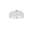 Dainolite Phlox PLX-152FH-AGB-WH White 3-Lights 120W Incandescent Flush Mount