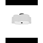 Dainolite Phlox PLX-152FH-MB-WH Black 3-Lights 120W Incandescent Flush Mount