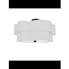 Dainolite Phlox PLX-203FH-MB-WH White 3-Lights 18W Incandescent Flush Mount