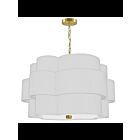 Dainolite Phlox PLX-284C-AGB-WH White 4-Lights 400W Incandescent Chandelier