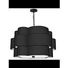 Dainolite Phlox PLX-284C-MB-BK Black 4-Lights 400W Incandescent Chandelier