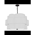 Dainolite Phlox PLX-284C-MB-WH White 4-Lights 400W Incandescent Chandelier