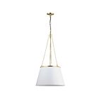 Dainolite Plymouth PLY-181P-AGB-WH 1-Light 100W White LED Pendant