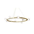 Dainolite PRN-4212C-AGB Pearlene 12 Lights 300W Aged Brass LED Chandelier