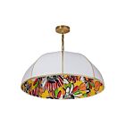 Dainolite Parasol PSL-261P-AGB-GW 1-Light 100W White LED Pendant
