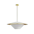 Dainolite Poseidon PSO-241P-AGB-692 1 Light White and Gold 100W Incandescent Pendant