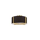 Dainolite Preston PST-153SF-AGB-BK 3 Lights Black 180W Incandescent Semi-Flush Mount