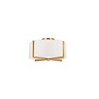 Dainolite Preston PST-153SF-AGB-WH 3 Lights White 180W Incandescent Semi-Flush Mount