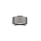 Dainolite Preston PST-153SF-MB-GRY 3 Lights Grey 180W Incandescent Semi-Flush Mount