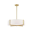 Dainolite Preston PST-214P-AGB-WH 4 Lights White 240W Incandescent Pendant