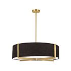 Dainolite Preston PST-264LP-AGB-BK 4 Lights Black 240W Incandescent Pendant