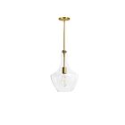 Dainolite Petalite PTL-101P-AGB 1 Light Clear 100W Incandescent Pendant