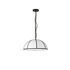 Dainolite Portobello PTO-201P-MB-BW 1 Light White and Black 100W Incandescent Pendant