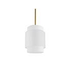 Dainolite Priya PYA-141P-AGB-WH 1 Light White 60W Incandescent Pendant