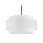 Dainolite Priya PYA-304C-AGB-WH 4 Lights White 400W Incandescent 3-tier Chandelier