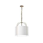 Dainolite Quincy QCY-181P-GLD-WH 1-Light 60W white LED Pendant