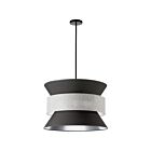 Dainolite Questa QUA-244P-BK-GRY 4-Lights 240W Black LED Pendant