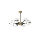 Dainolite Sofia SOF-286C-MB-AGB 6 Lights 240W Halogen Chandelier