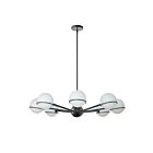 Dainolite Sofia SOF-388C-MB 8 Lights Matte Black 320W Halogen Chandelier