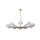 Dainolite Sofia SOF-5010C-MB-AGB 10 Lights 400W Halogen Chandelier