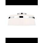 Dainolite Symphony SYM-153SF-PC-WH White 3-Lights 180W LED Semi-Flush Mount